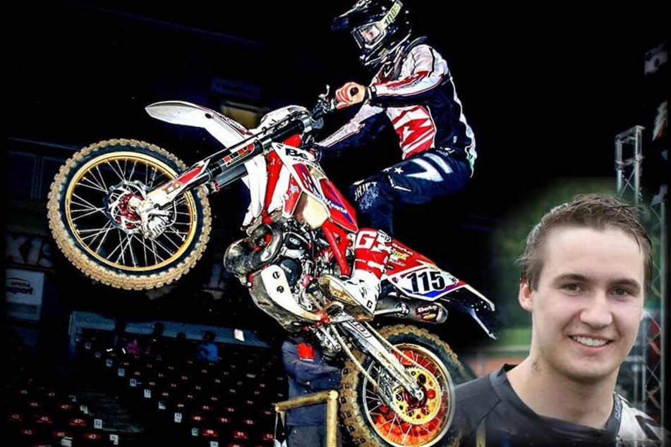Kurz vor dem Diebstahl legte Jens Hurlebaus noch spektakuläre Sprünge mit der KTM hin.