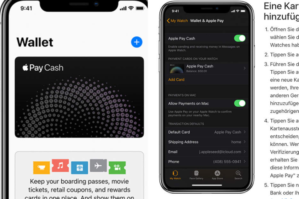 Hier wird bei Apple angezeigt, wie die Integration der Karte funktioniert.