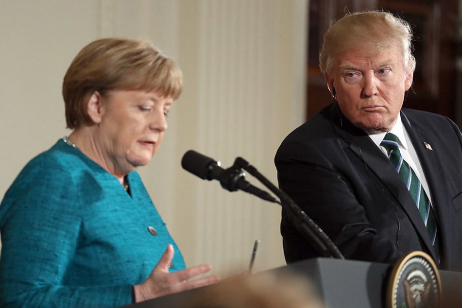 Angela Merkel und Donald Trump bei Gesprächen im Weißen Haus.