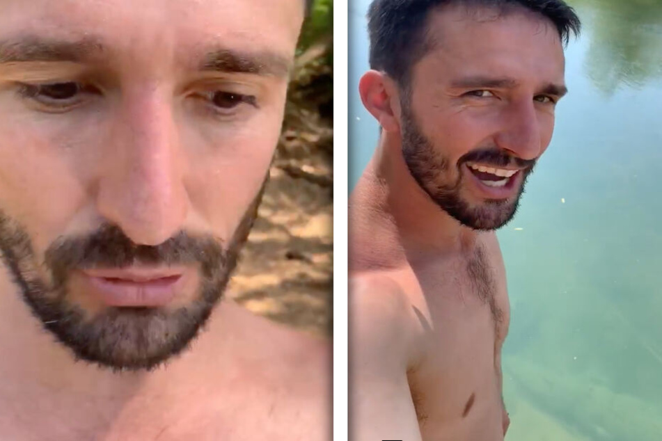 Andrew Ucles hat eine Entdeckung in einem Fluss gemacht - und seine Follower gewarnt.