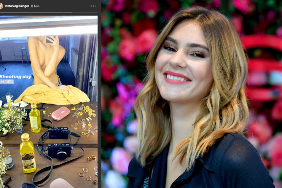 Stefanie Giesinger (23) posiert oben ohne am