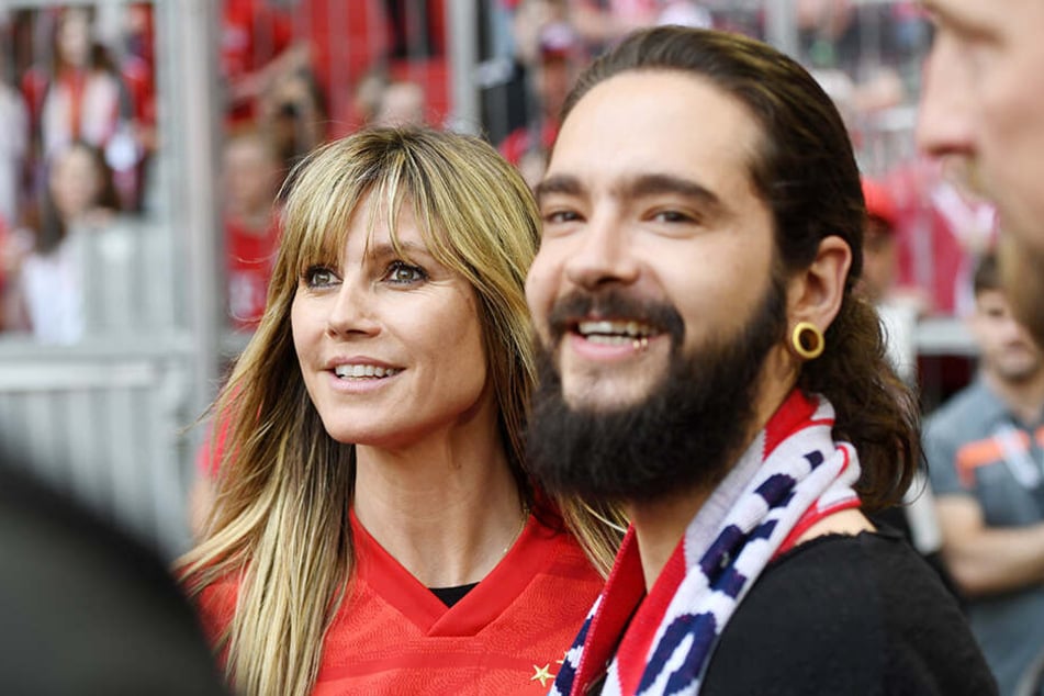 Heidi Klum (links) und Tom Kaulitz (29, rechts) beim Heimspiel von Rekordmeister FC Bayern München.