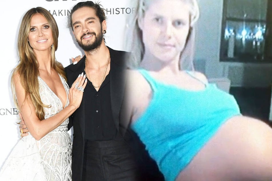 Rechts Heidi mit ihrem jetzigen Verlobten Tom Kaulitz , rechts hochschwanger mit Tochter Leni im Mai 2004.