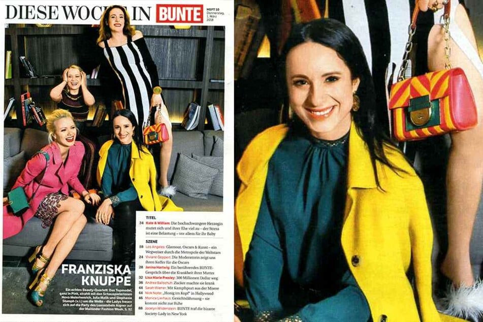 Im Frauen-Quartett schaffte es Stephanie Stumph auf die erste Seite der Illustrierten "Bunte".