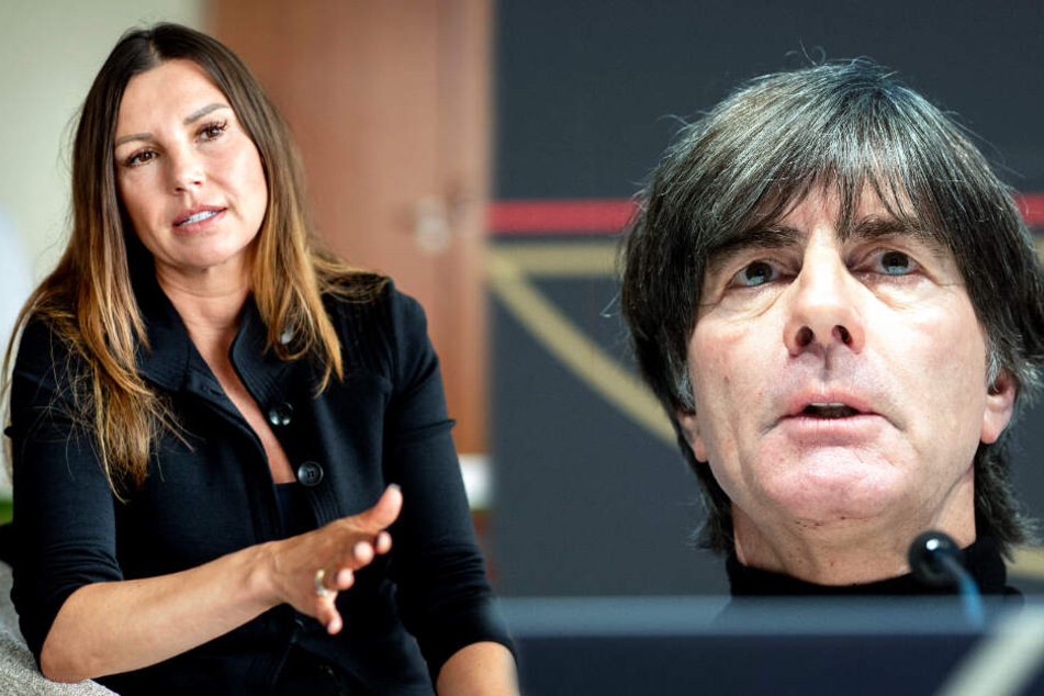 Robert Enkes Witwe Teresa (l.) und Bundestrainer Joachim Löw besuchten gemeinsam das Grab des früheren deutschen Nationaltorhüters.