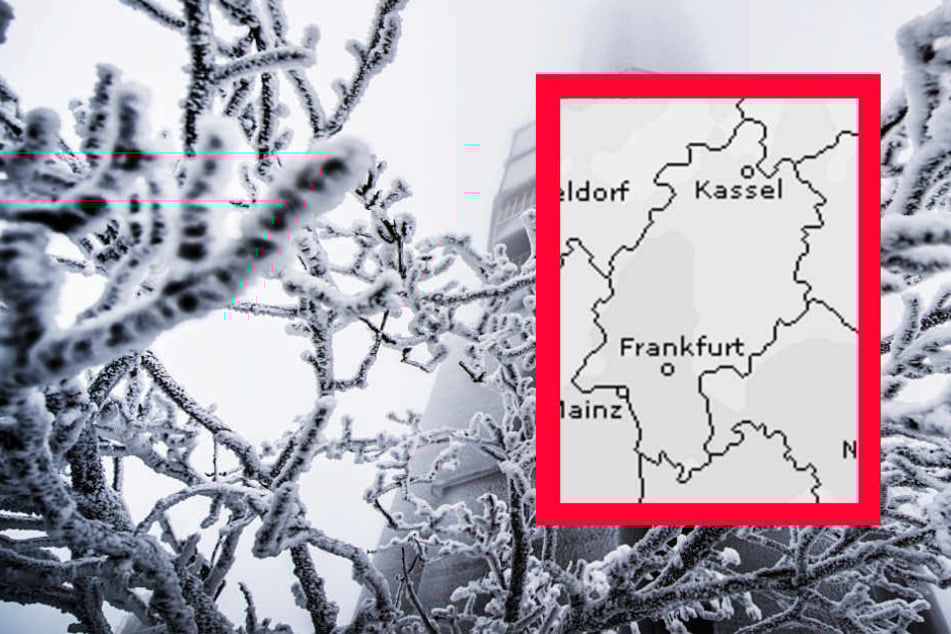 Für Samstag sagt der Dienst Wetteronline.de (Grafik) für ganz Hessen ein hohes Schneefallrisiko voraus.