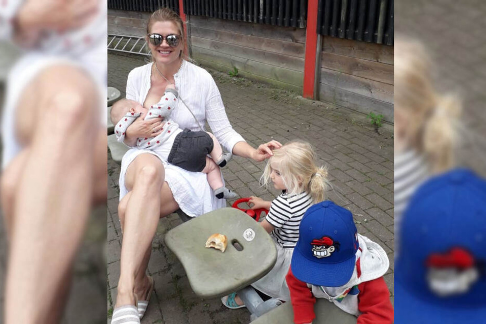 TV-Moderatorin Nina Bott stillte ihren Sohn in der Öffentlichkeit.