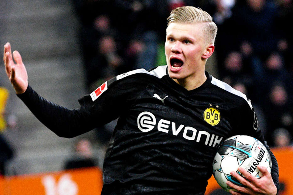 Erling Haaland erzielte bei seinem Bundesliga-Debüt für Borussia Dortmund in 23 Minuten einen Dreierpack.