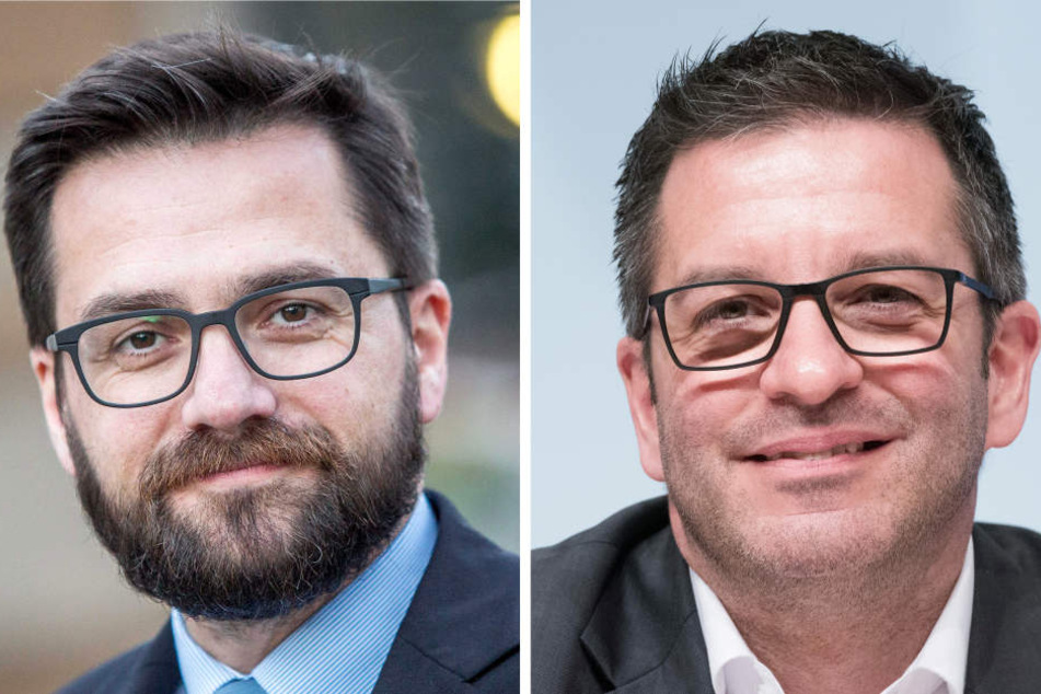 Thomas Kutschaty (links) setzte sich gegen Marc Herter durch und ist neuer SPD-Fraktionschef im NRW-Landtag.