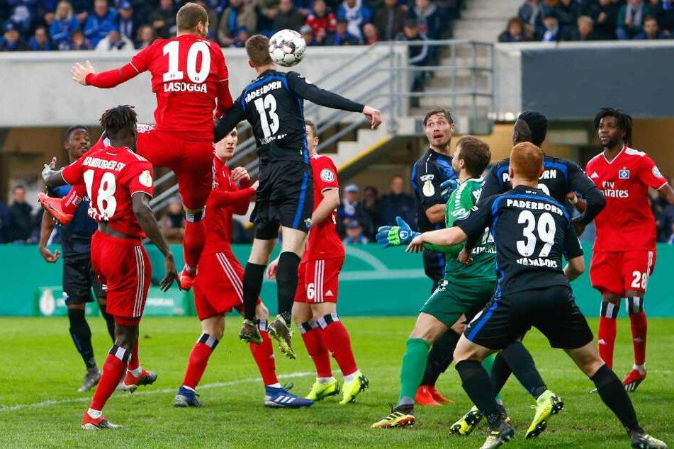 Gegen den 0:1-Treffer von Pierre-Michel Lasogga (HSV) konnten die SCP-Kicker nichts mehr ausrichten.