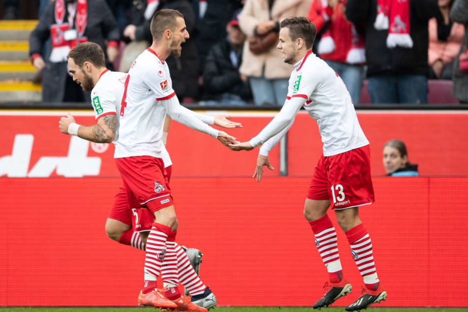 Dominick Drexler (28, m.) traf nach 17 Minuten zum 1:0 für den 1. FC Köln