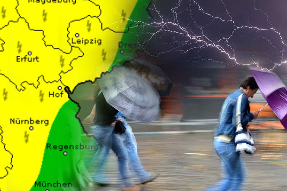 Am Mittwoch kann es in Sachsen zu Gewittern und Starkregen kommen.