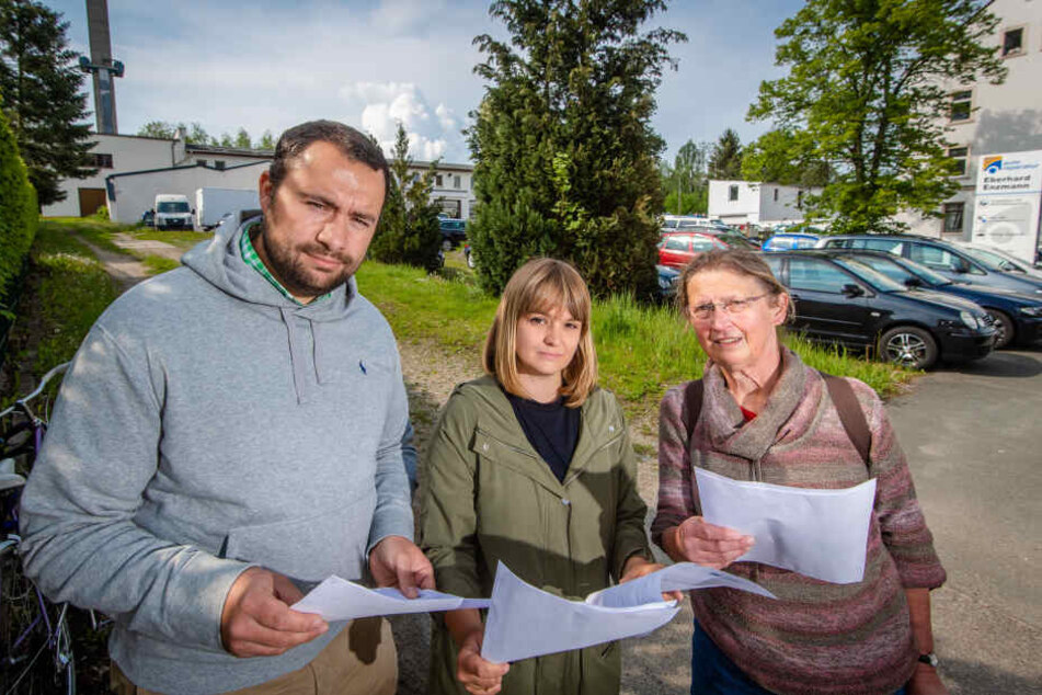 Jens Melzer (33), Nora Zill (35, SPD) und Angelika Kunze (68, r.) haben - Stand jetzt - erfolgreich gegen den geplanten Aldi-Umzug an der Bornaer Straße protestiert.