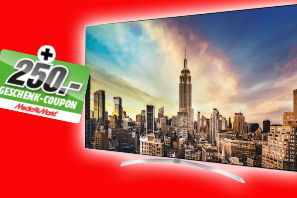 Einen 250 Euro Coupon gibt's beim Kauf des OLED-TVs von LG.