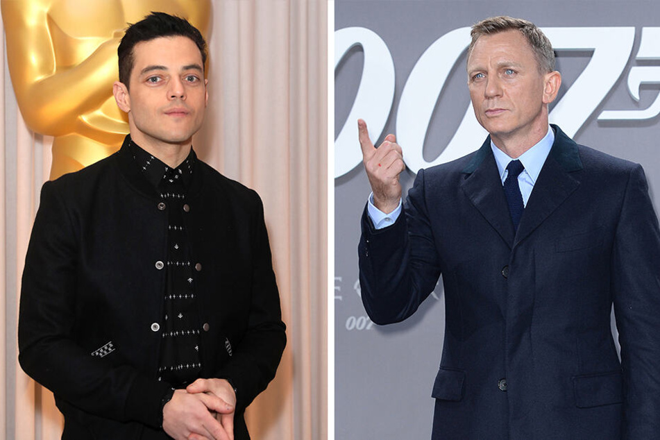 Spielen gemeinsam im 25. "James Bond": US-Schauspieler Rami Malek (li.) und der britische Schauspieler Daniel Craig.