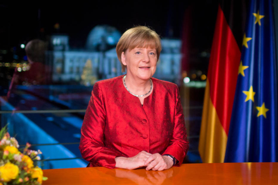 So sieht es aus, wenn Angela Merkel ihre Neujahrsansprache als Bundeskanzlerin hält (Archivbild).