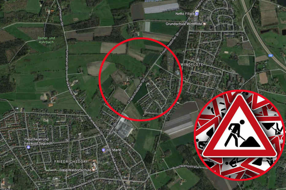Zwischen Schoppen- und Niederheide ist die Durchfahrt verboten.