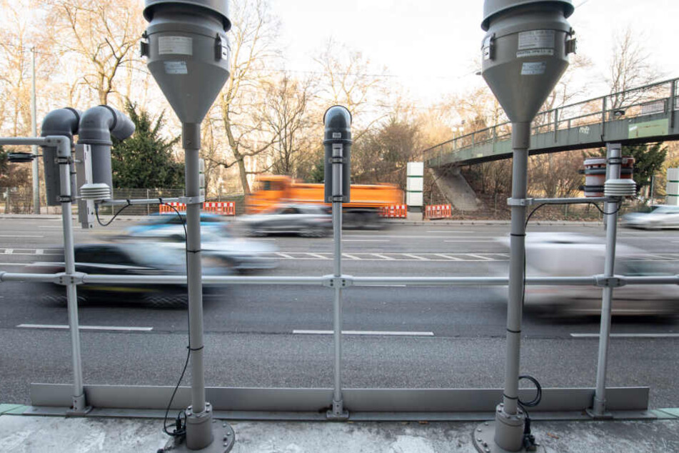 Die Messstation am Stuttgarter Neckartor.