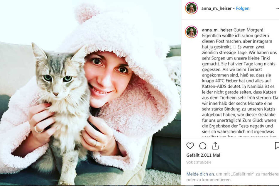 Entwarnung auf Instagram: Tinki geht es schon viel besser!