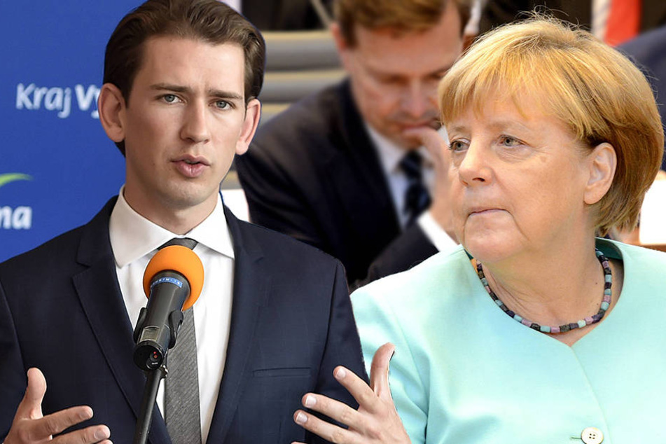 Österreichs Außenminister Sebastian Kurz (30) rügt Angela Merkels (62, CDU) Flüchtlings-Aufnahmekonzept.