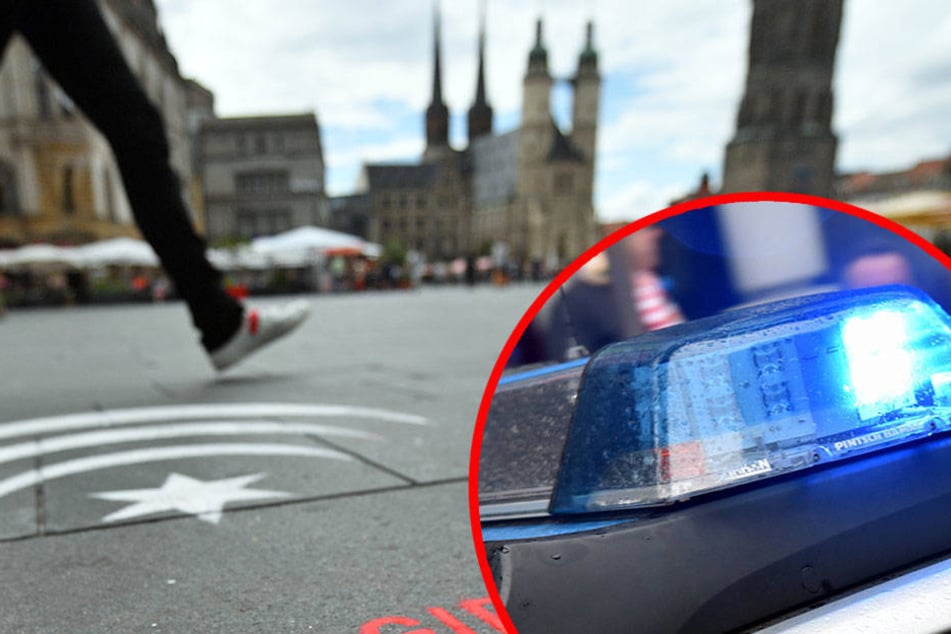 Auf dem Marktplatz in Halle (Saale) ging am Mittwochnachmittag ein 17-jähriger auf eine Gruppe Jugendlicher los. (Symbolbild)