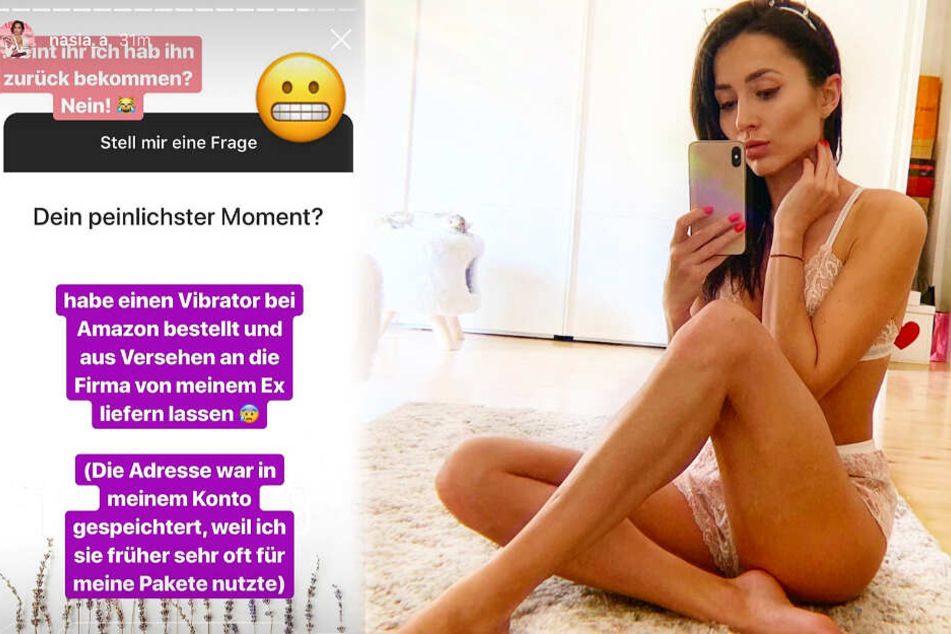Die Fotomontage zeigt zwei Screenshots aus dem Instagram-Profil von Anastasiya Avilova.