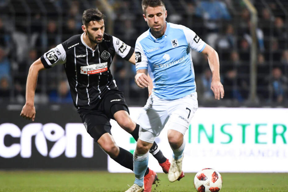 Der Stefan Lex (r.) und der TSV 1860 München mussten gegen Aalen lange zittern.