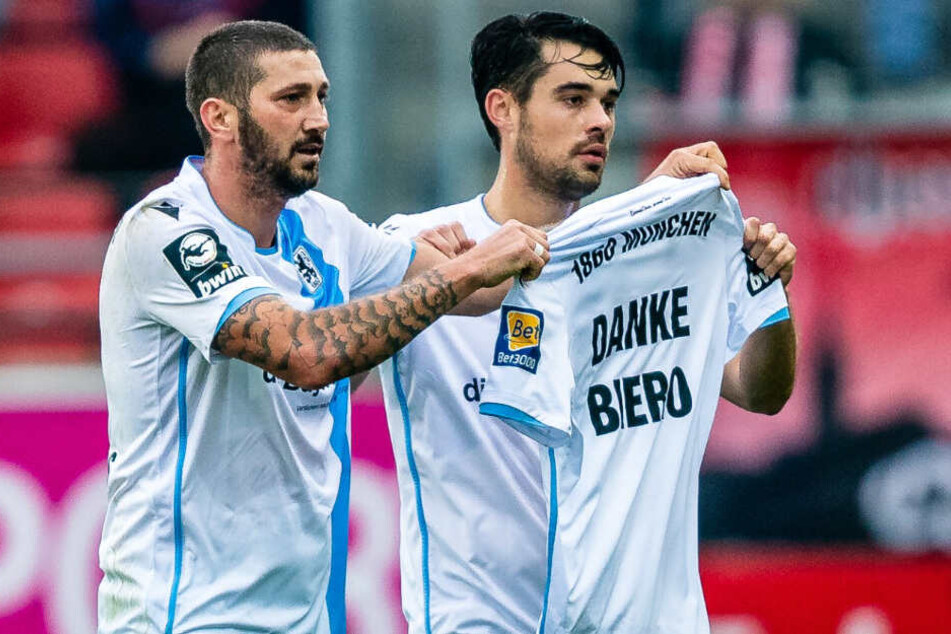 Danke Biero: Nach dem 1:0 für die Löwen wurden ganz spezielle Grüße nach München geschickt.