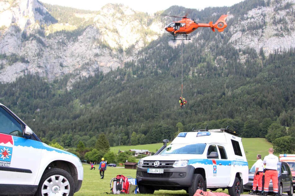 Mit dem Hubschrauber konnte die Wanderin ins Tal geflogen werden.
