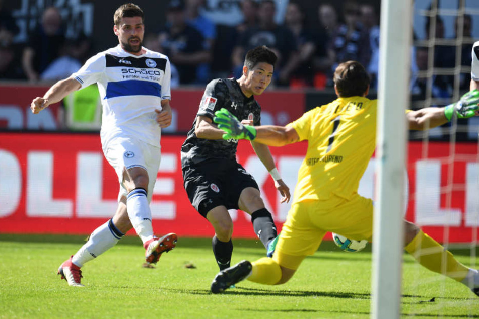 Yi-Young Park schoss in der 39. Minute das 1:0 für den FC St. Pauli.