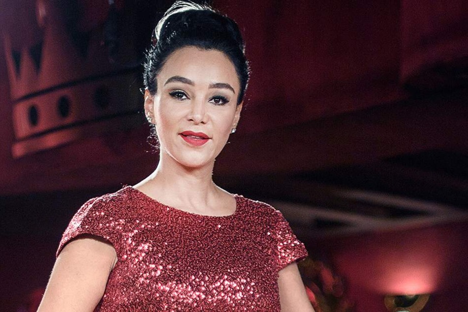 Verona Pooth bei Dreharbeiten im Oktober.