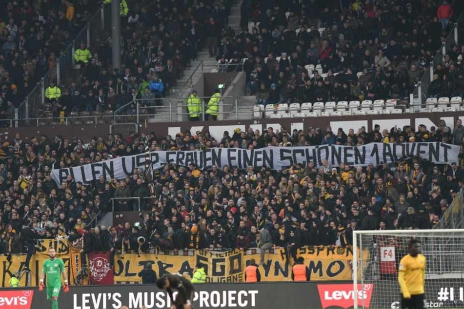 Diese Botschaft hatten die Dynamo-Fans an die Frauen der St.Pauli-Ultras.