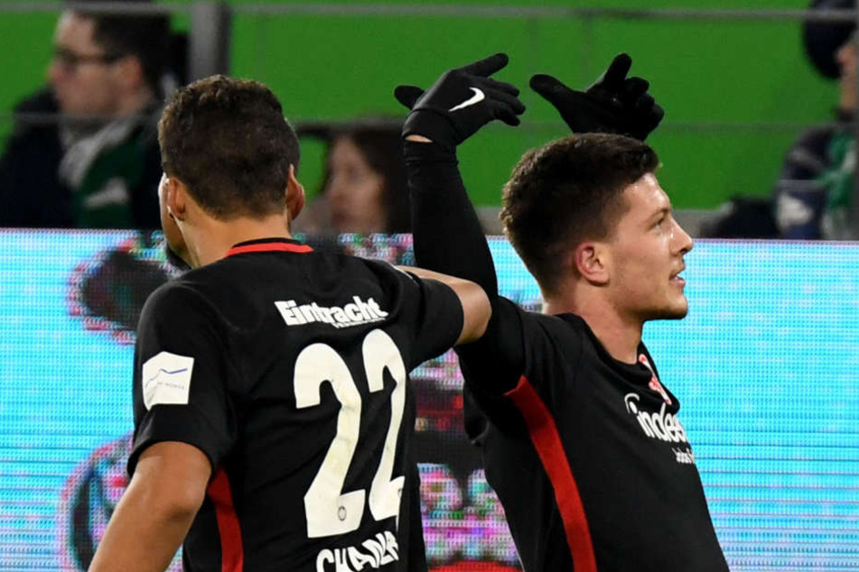 Joker Luka Jovic (re.) traf zum 3:1-Endstand.