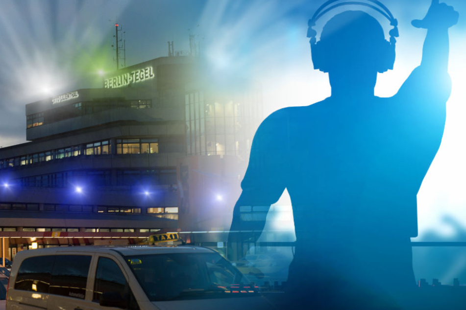 Wird am Flughafen Tegel nicht nur studiert und gearbeitet, sondern auch bis zum Morgengrauen getanzt und gefeiert? (Bildmontage)