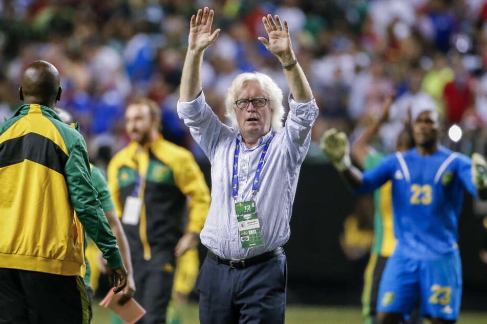 Als Trainer von Jamaika jubelte Schäfer 2015 mit seinen Spielern.