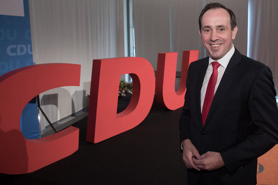 Der CDU-Landesvorsitzende Brandenburgs, Ingo Senftleben, beim 32. Landesparteitag seiner Partei.