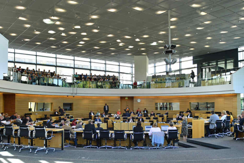 Der Landtag in Thüringen am Donnerstag.