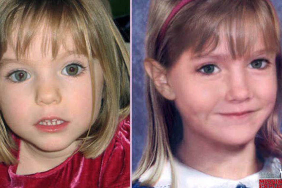 Maddie bei ihrem Verschwinden (li.) und ihr vermutliches Aussehen im Alter von sechs Jahren.
