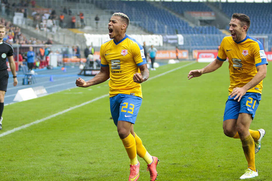 Wichtige Spieler für Braunschweig: Onel Hernández (li.) und Patrick Schönfeld.