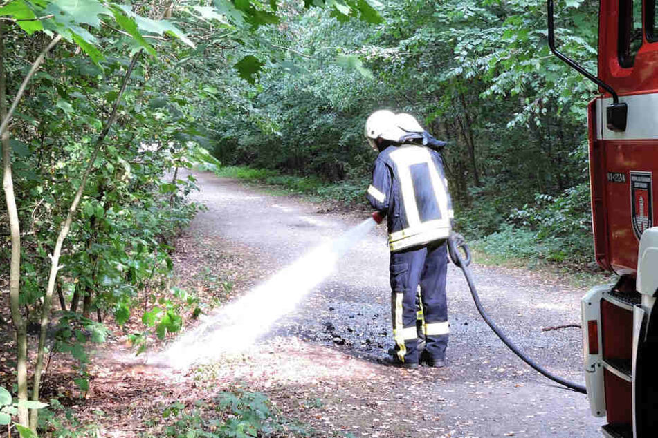 Die Feuerwehr löschte die Glut und verhinderte Schlimmeres.