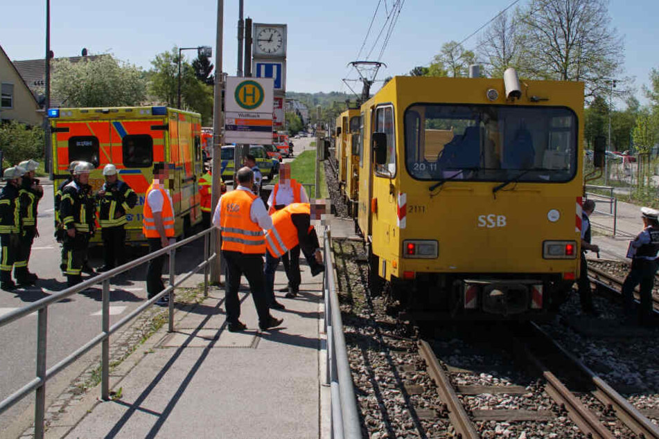 Einsatzkräfte vor Ort.