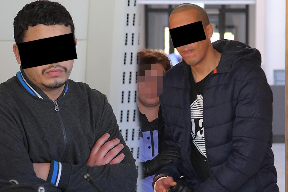 Haupttäter Chakir A. (24, l.) aus Marokko beruft sich auf Erinnerungslücken. Nach wiederholten Nachfragen erinnerte sich Mittäter Radouan K. (27) aus Libyen dann doch noch an Details der Tat.
