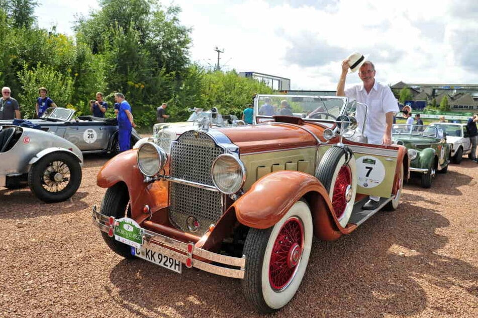 15. Sachsen Classic von Zwickau: Dr. Klaus Kleinertz steuert einen Packard Straight Eight aus dem Jahr 1929.