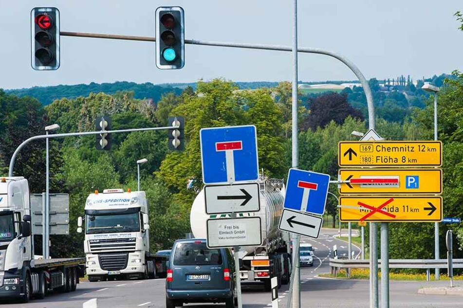 Überall Sackgassen: Das Frankenberger Zentrum ist für Autofahrer nur über Umwege erreichbar.