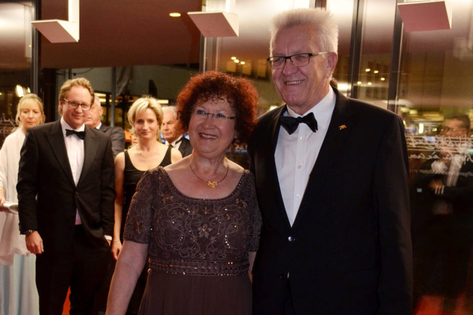 Landesvater Winfried Kretschmann (Grüne) mit Ehefrau Gerlinde.