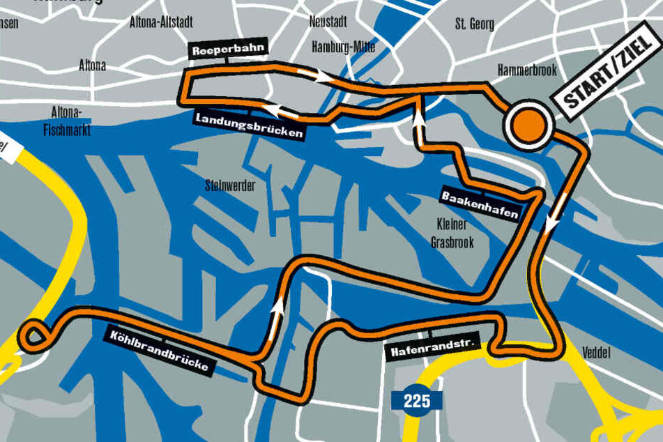 Die Route der Harley-Days-Parade 2019.