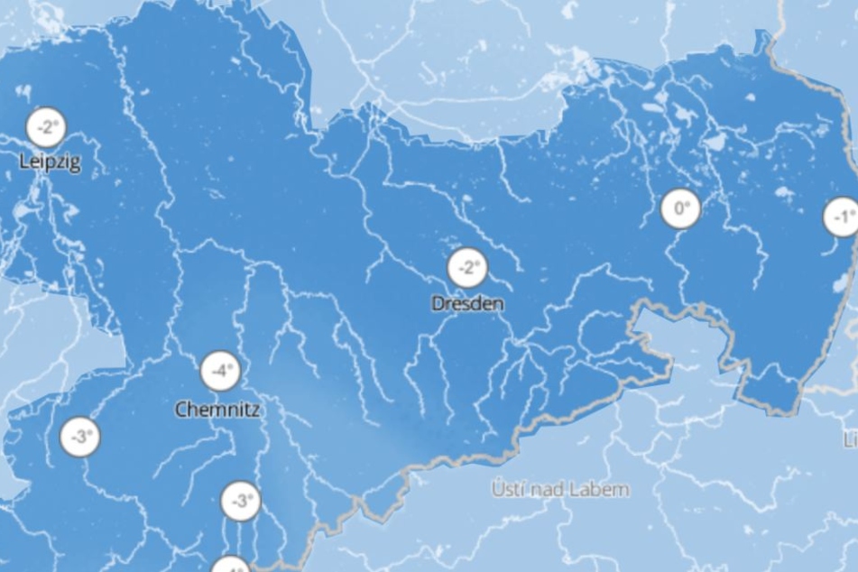 Die Tiefsttemperaturen in Sachsen gehen am Mittwoch bis auf -4 Grad in Chemnitz und Südwestsachsen zurück.