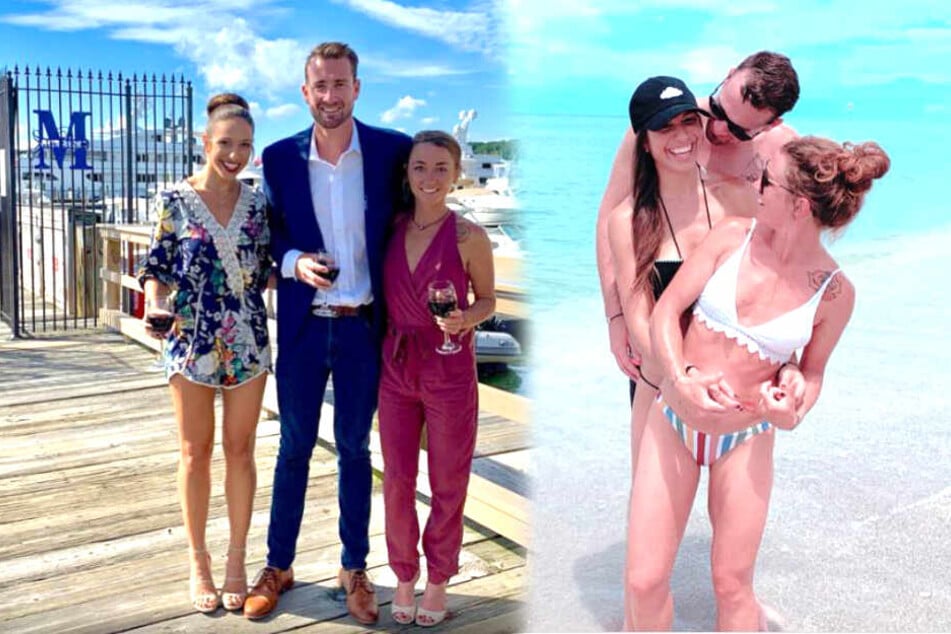 Lauren, Michael und Jessica (v.l.n.r.) sind zu dritt überglücklich.