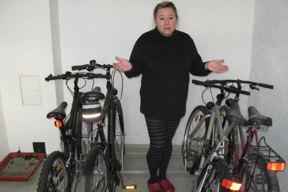 Sie vermisst das Fahrrad ihres Sohnes Lucas (18) im Keller: Cornelia Feustel
(49).