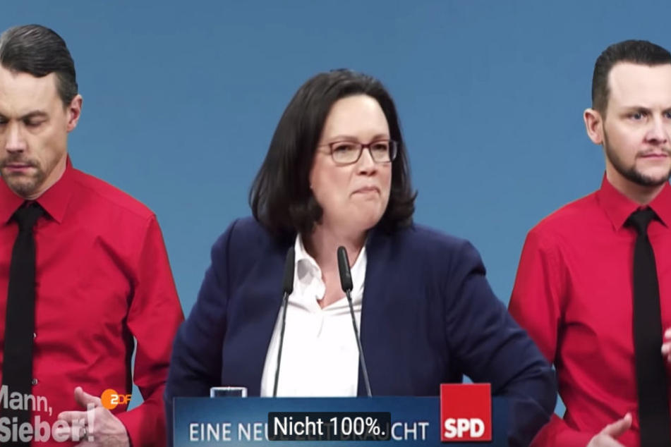 Die SPD wird beim ZDF gnadenlos durch den Kakao gezogen. Nahles: "Ich bin nicht der breitbeinige Typ, der alles besser weiß", sagte sie aktuell dem "stern".